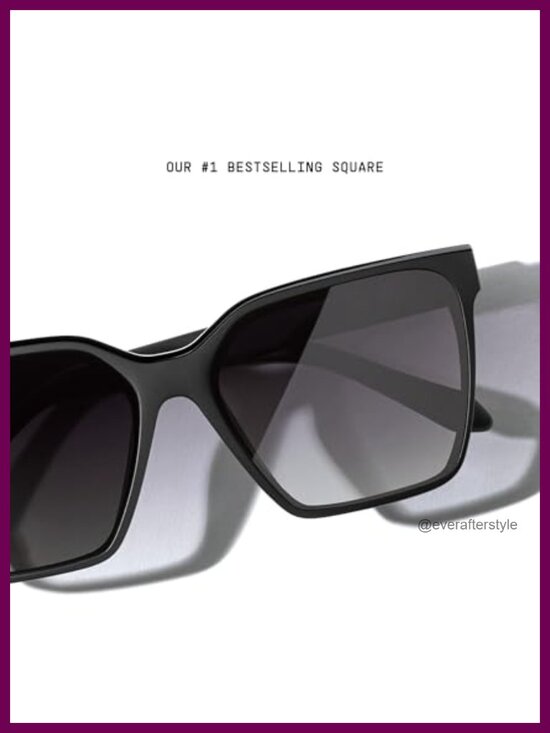 Oversized Square Sunglasses Women UV400 Polarized with Case & Cloth